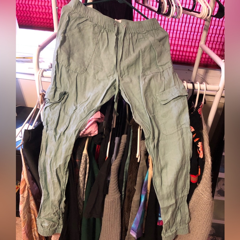 Nicole Miller Linen Joggers